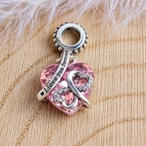 Szeretlek örökké szív charm