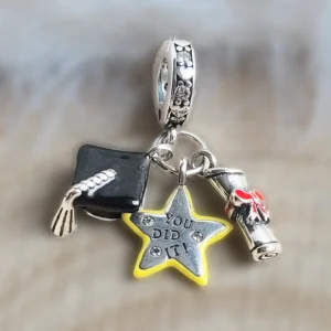 Ballagási „You Did It!” charm – ezüstözött