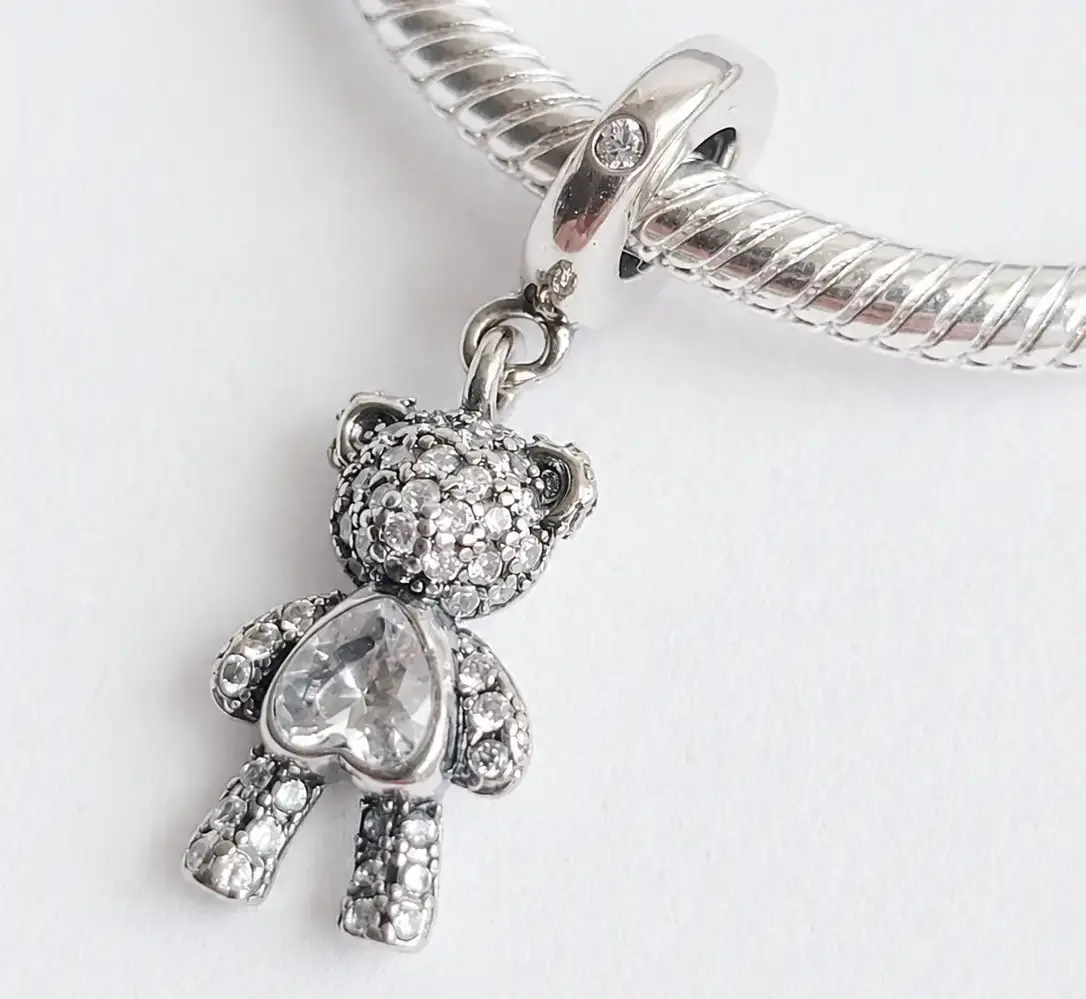 Teddy maci függő charm karkötőhöz